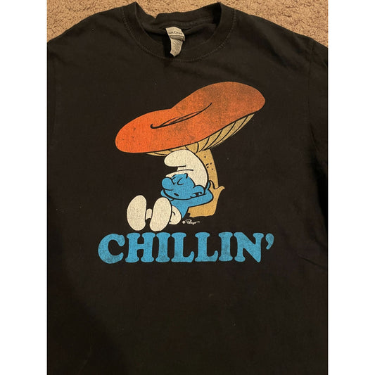 Modern Smurf Chillin T Shirt Movie Comic Book Small