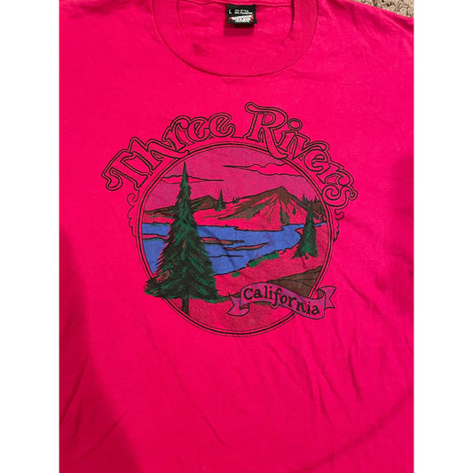 Vintage Rare Three Rivers California Novelty Location Shirt Large